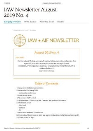 IAW newsletter [2019], 4 (August)