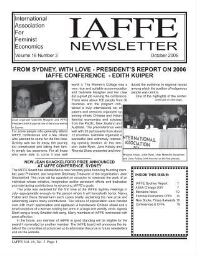 IAFFE newsletter [2006], 2 (Oct)