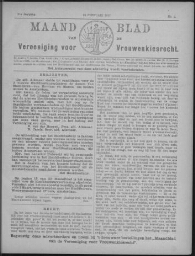 Maandblad van de Vereeniging voor Vrouwenkiesrecht  1917, jrg 21, no 2 [1917], 2