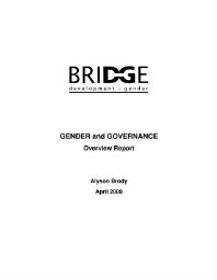 Gender and governance