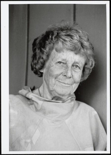 Portret domina (vrouwelijke domine) Johanna Klink. 1997