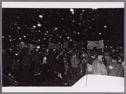 Demonstratie voorafgaand aan het kort geding tegen de uitspraken van Simonis over homo's 1987