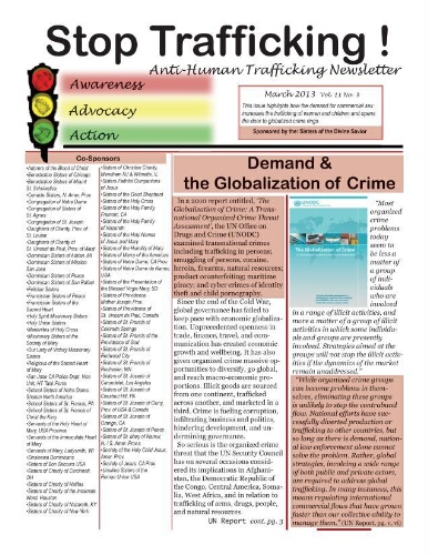 Stop trafficking! Anti-human trafficking newsletter [2013], 3 (March)