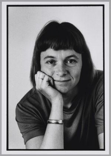 Portret van Beatrijs Ritsema, columnist en sociaal psycholoog. 1992