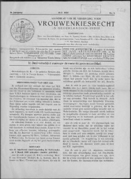 Maandblad van de Vereeniging voor Vrouwenkiesrecht in Nederlandsch-Indië  1930, jrg 4, no 8 [1930],