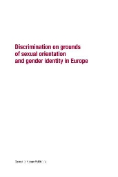 Discrimination on grounds of sexual orientation and gender identity in Europe