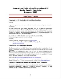 International Federation of Journalists gender equality newsletter [2007], December