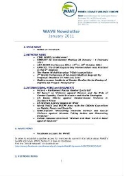 WAVE newsletter [2011], 47 (Janurary)