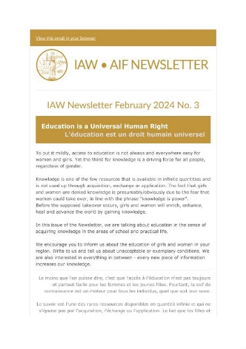 IAW newsletter [2024], 3 (February)