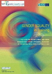 Gender equality in training