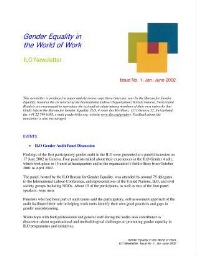 Gender equality in the world of work [2002], 1 (Jan-June)