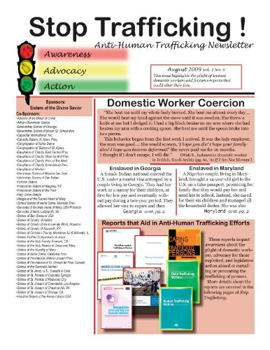 Stop trafficking! Anti-human trafficking newsletter [2009], 8 (Augustus)