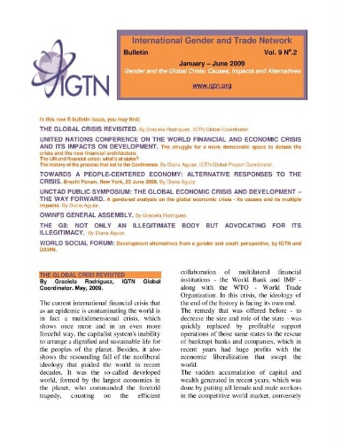 International Gender and Trade Network [2009], 2 (Jan-Jun)