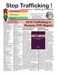 Stop trafficking! Anti-human trafficking newsletter [2018], 7 (July)