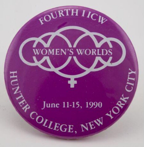 Button. Fourth IICW. Hunter college New York. June 11-15 1990