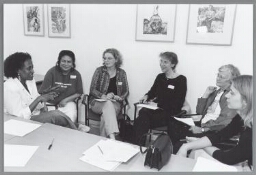 Workshop 'Rol van Vrouwen in Vredeswerk' tijdens de bijeenkomst 'Vrouwen/Bewegingen en de Wereld', georganiseerd door de Stichting Vrouwen en Diversiteit 2003