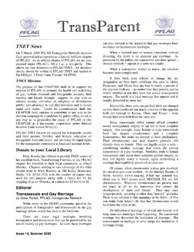 TransParent newsletter [2005], 14 (Summer)