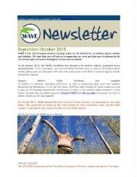 WAVE newsletter [2015], September-October