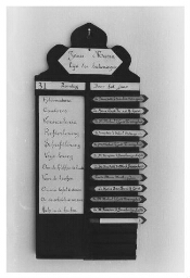 'De lijst der bedieningen', het rooster, van zondag. 1982