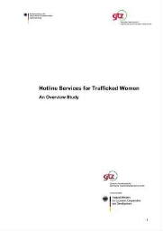 Hotline services for trafficked women