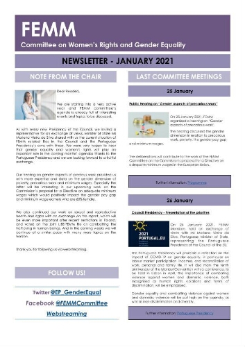 FEMM newsletter [2021], January