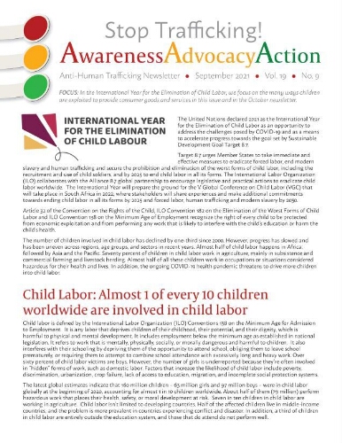 Stop trafficking! Anti-human trafficking newsletter [2021], 9 (September)