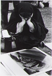 Gesluierde Iraanse vrouw tijdens de wereldvrouwenconferentie. 1985