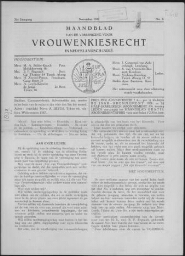 Maandblad van de Vereeniging voor Vrouwenkiesrecht in Nederlandsch-Indië  1927, jrg 2, no 2 [1927],