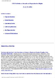 CEE Bulletin on sexual and reproductive rights [2004], 8 (18)