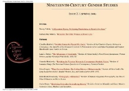 Nineteenth-century gender studies [2006], 1 (Spring)