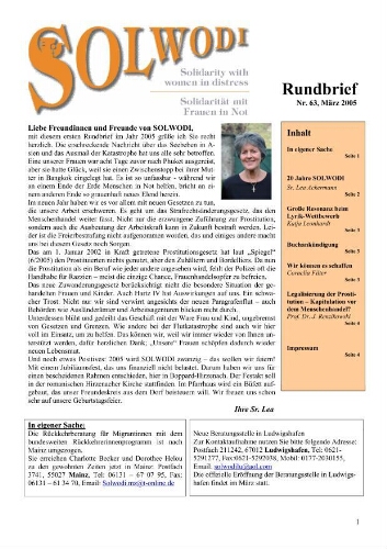 Solwodi Rundbrief [2005], 63 (März)
