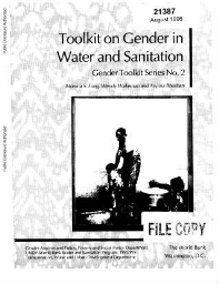 Toolkit on gender in water and sanitation