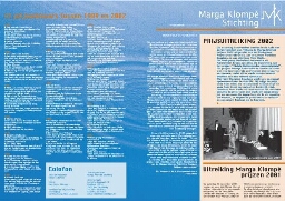 Nieuwsbrief Marga Klompé Stichting [2002], november