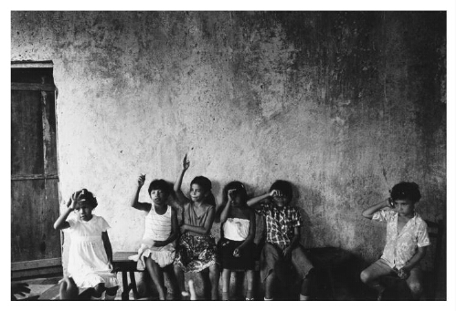 Kinderen op een schooltje in San Carlos, Nicaragua. 1984
