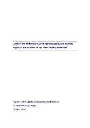 Gender, the millennium development goals, and human rights in the context of the 2005 review processes