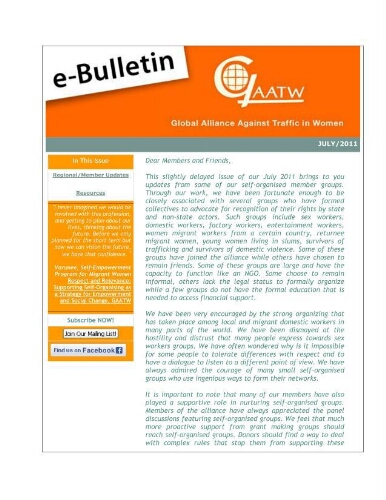 GAATW E-Bulletin [2011], July/August