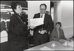 Persconferentie van Vrouwen Blijven Eisen n.a.v 1988