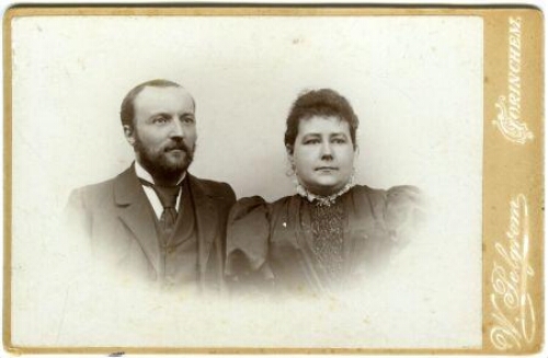 Portret van Frans Kehrer (1853-1936) en Cornelia Kehrer-Stuart (1863-1942) 1900