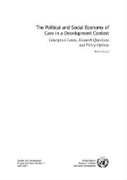 The political and social economy of care in a  develoment context