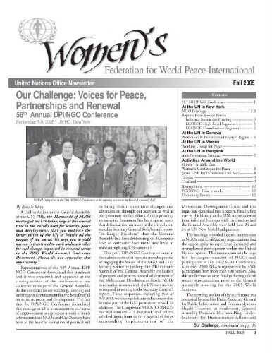 Women's Federation for World Peace International [2005], Fall