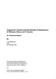 Support for growth-oriented women entrepreneurs in Ethopia, Kenya and Tanzania