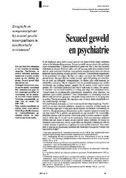 Seksueel geweld en psychiatrie