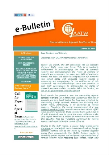 GAATW E-Bulletin [2013], 8