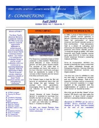 APAWLI e-connections [2003], 1 (Fall)