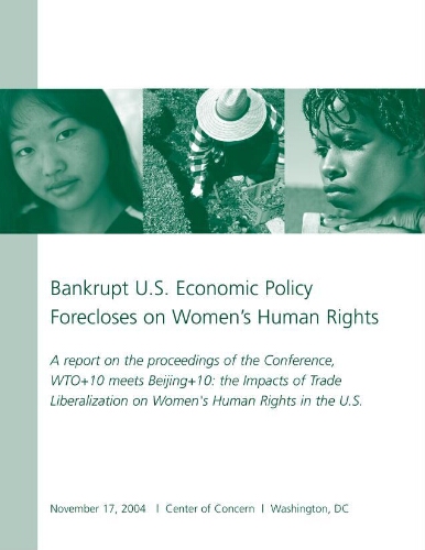 Bankrupt U.S. economic policy forecloses on women’s human rights