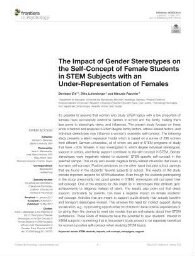 The impact of gender stereotypes on the self-concept of female students in STEM subjects with an under-representation of females