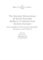 Gender dimensions of social security reform in Central and Eastern Europe