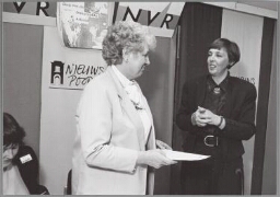 Persconferentie georganiseerd door de NVR en de Associatie over het thema onbetaalde arbeid 1990