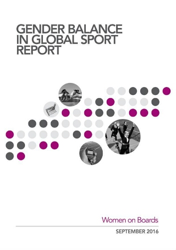 Gender balance in global sport report 2016