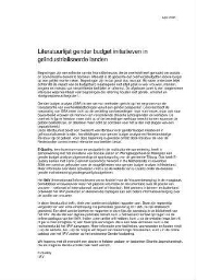 Literatuurlijst gender budget initiatieven in geïndustrialiseerde landen